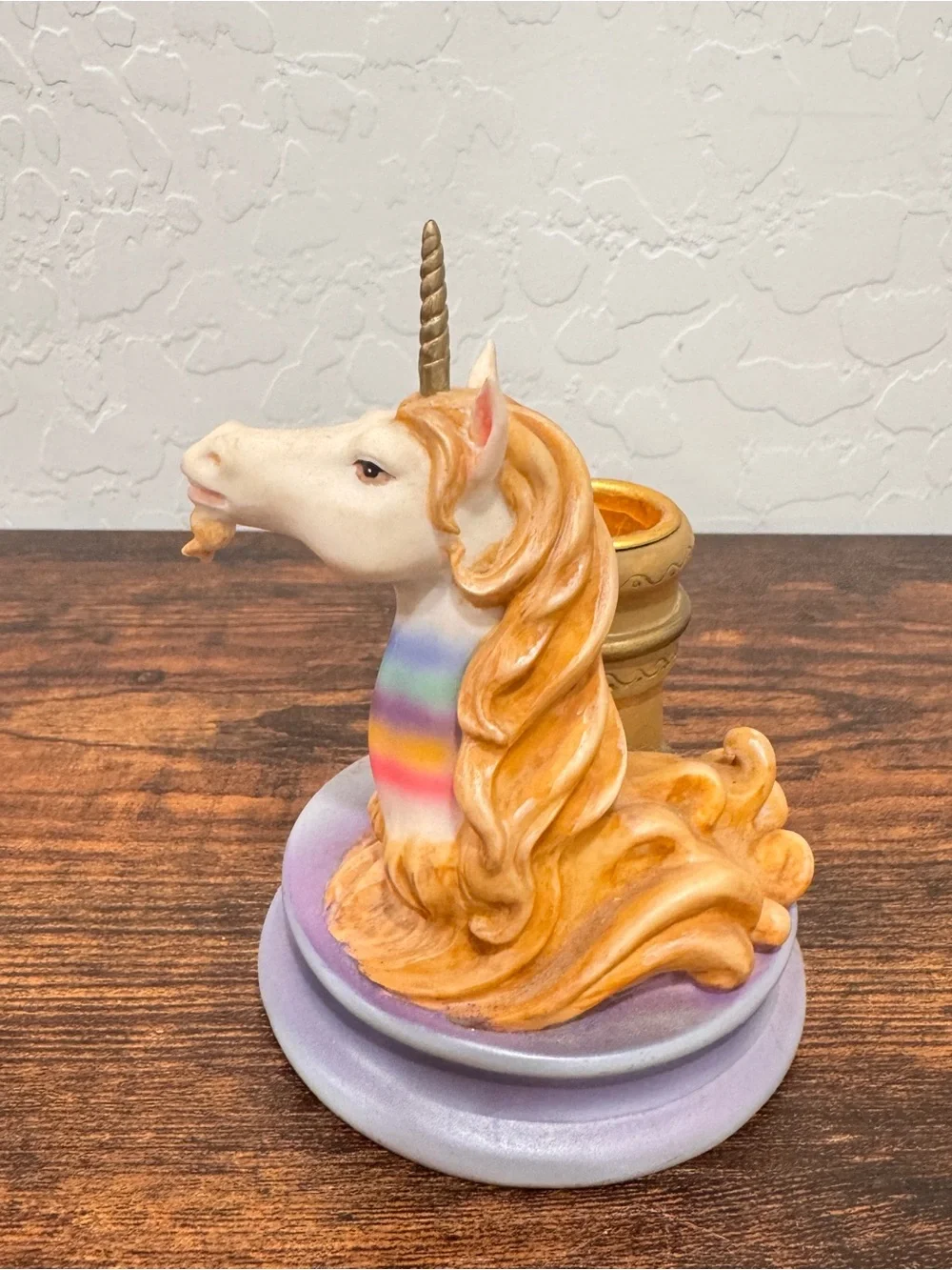 Vintage Spencer's Gifts Ceramic Unicorn Candle Holder Mythical Witchy Whimsigoth